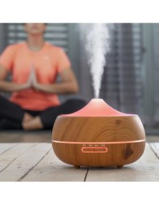 MERCAHOGAR Humidificador Difusor de Aromas con LED Multicolor Wooden-Effect InnovaGoods