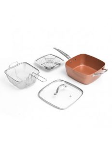 MERCAHOGAR Set de Sartén Multifunción 5 en 1 Copper Coppans InnovaGoods 4 Piezas