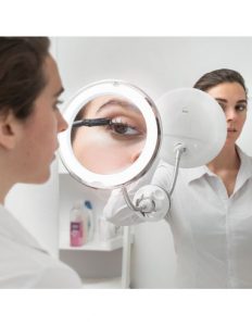 MERCAHOGAR Espejo de Aumento LED con Brazo Flexible y Ventosa Mizoom InnovaGoods