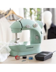 MERCAHOGAR Mini Máquina de Coser Portátil con LED, Cortahílos y Accesorios Sewny InnovaGoods