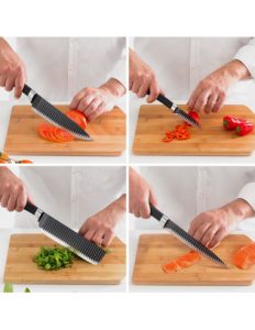 MERCAHOGAR Set de Cuchillos Black Shark Swiss·Q Namiutsu InnovaGoods 4 Piezas