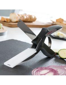 MERCAHOGAR Cuchillo-Tijera con Mini Tabla de Cortar Integrada Scible InnovaGoods