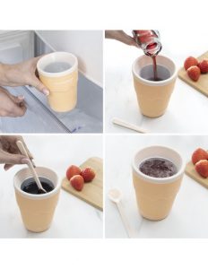 MERCAHOGAR Vaso para Hacer Helados y Granizados con Recetas Frulsh InnovaGoods