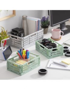MERCAHOGAR Set de 3 Cajas Organizadoras Plegables y Apilables Boxtor InnovaGoods
