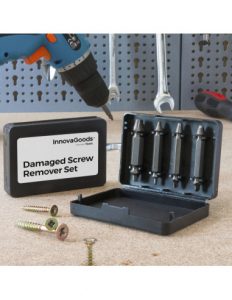 MERCAHOGAR Brocas para Extraer Tornillos Dañados InnovaGoods 4 Unidades