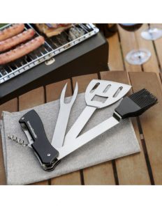 MERCAHOGAR Set de Utensilios para Barbacoa 5 en 1 BBKit InnovaGoods