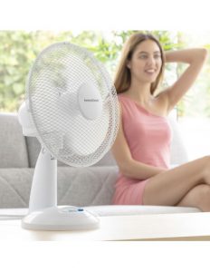 MERCAHOGAR Ventilador de Sobremesa InnovaGoods Blanco 35 W Ø30 cm