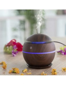 MERCAHOGAR Mini Humidificador Difusor de Aromas Dark Walnut InnovaGoods