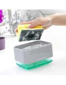 MERCAHOGAR Dispensador de Jabón 2 en 1 para Fregadero Pushoap InnovaGoods
