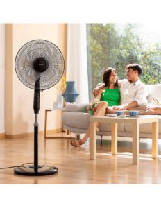 MERCAHOGAR Ventilador de Pie con Mando a Distancia InnovaGoods Airstreem Negro 45 W