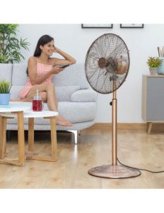 MERCAHOGAR Ventilador de Pie Copper Retro InnovaGoods Ø 40 cm 55W