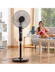 MERCAHOGAR Ventilador de Pie InnovaGoods Breezinn Negro 45 W